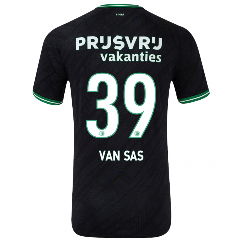 Niño Camiseta Mikki Van Sas #39 Negro Verde 2ª Equipación 2024/25 La Camisa México