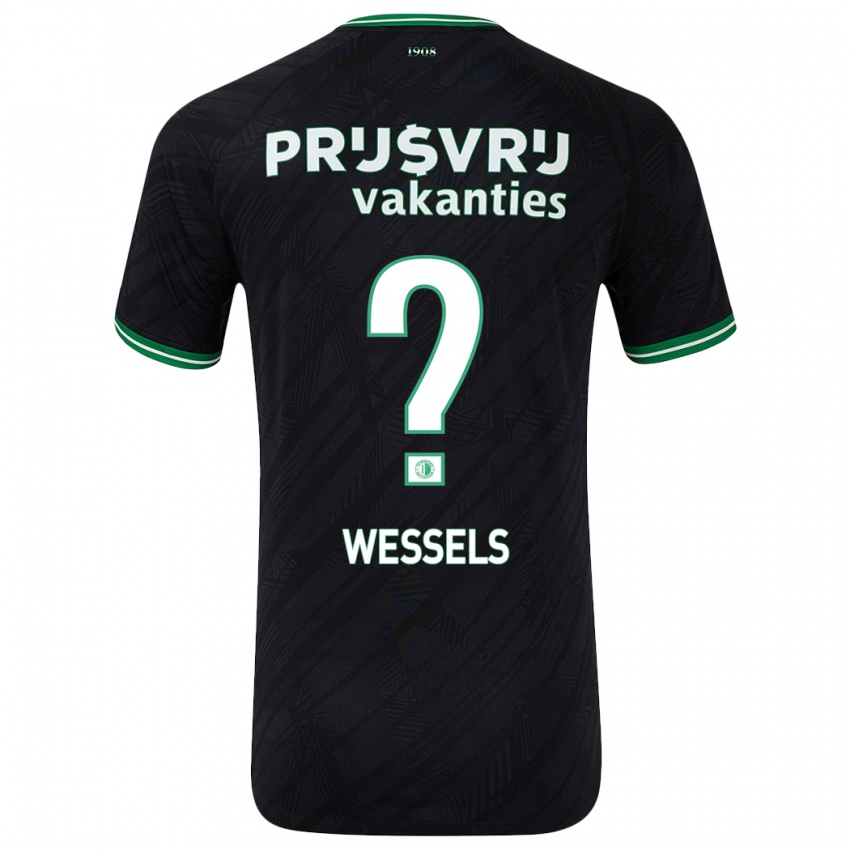 Niño Camiseta Tijme Wessels #0 Negro Verde 2ª Equipación 2024/25 La Camisa México