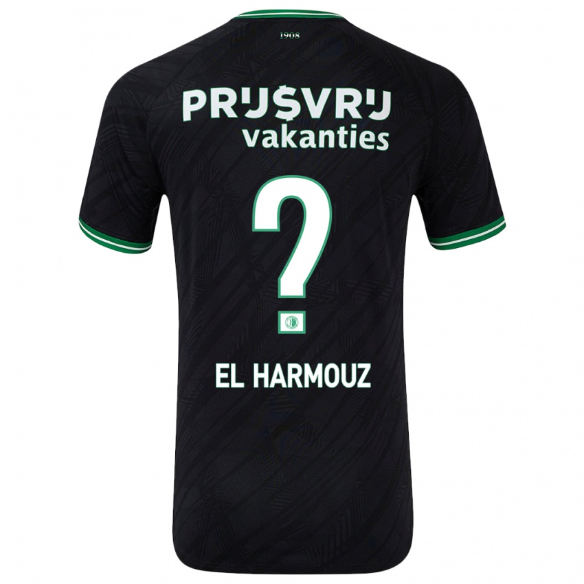 Niño Camiseta Nassim El Harmouz #0 Negro Verde 2ª Equipación 2024/25 La Camisa México