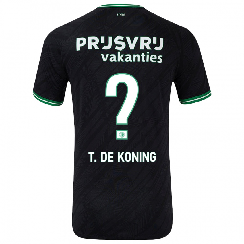 Niño Camiseta Tim De Koning #0 Negro Verde 2ª Equipación 2024/25 La Camisa México