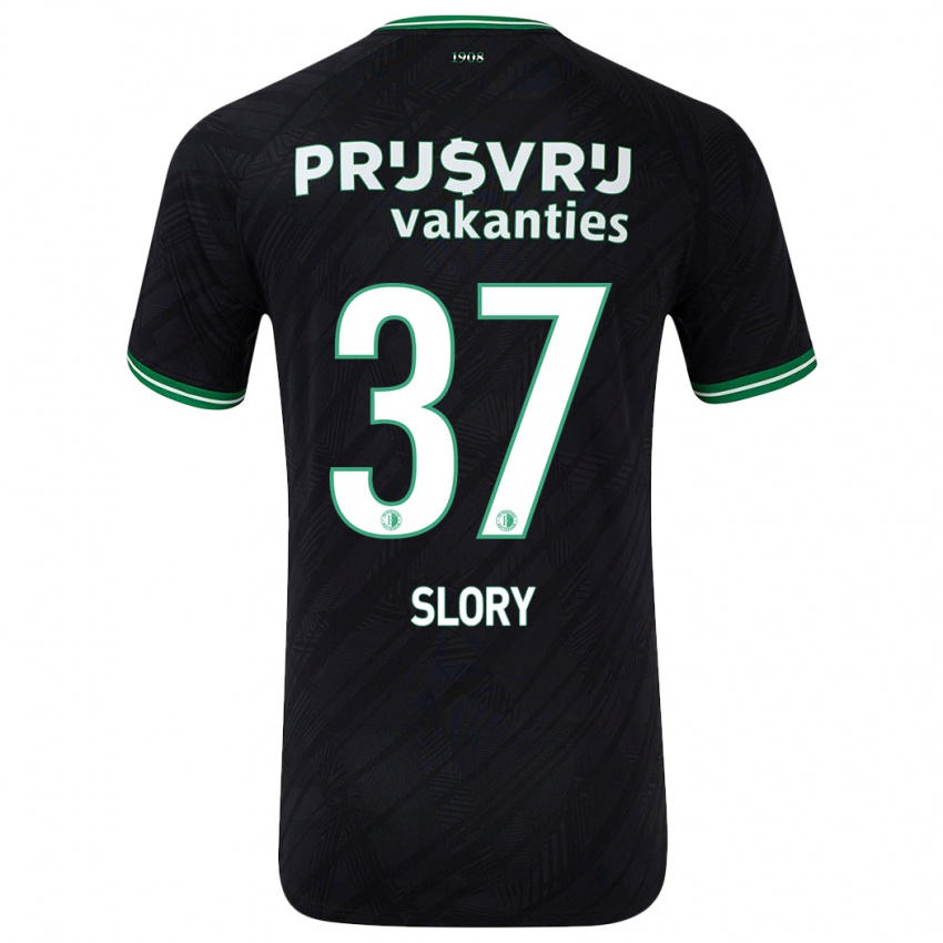 Niño Camiseta Jaden Slory #37 Negro Verde 2ª Equipación 2024/25 La Camisa México