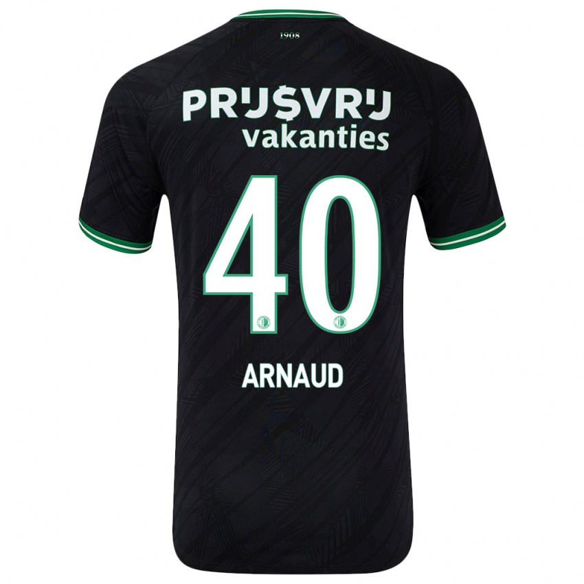 Niño Camiseta Lugene Arnaud #40 Negro Verde 2ª Equipación 2024/25 La Camisa México