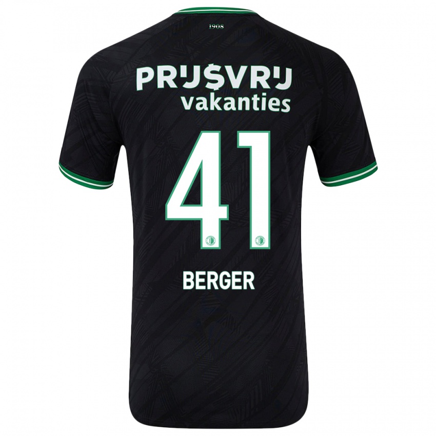 Niño Camiseta Mannou Berger #41 Negro Verde 2ª Equipación 2024/25 La Camisa México