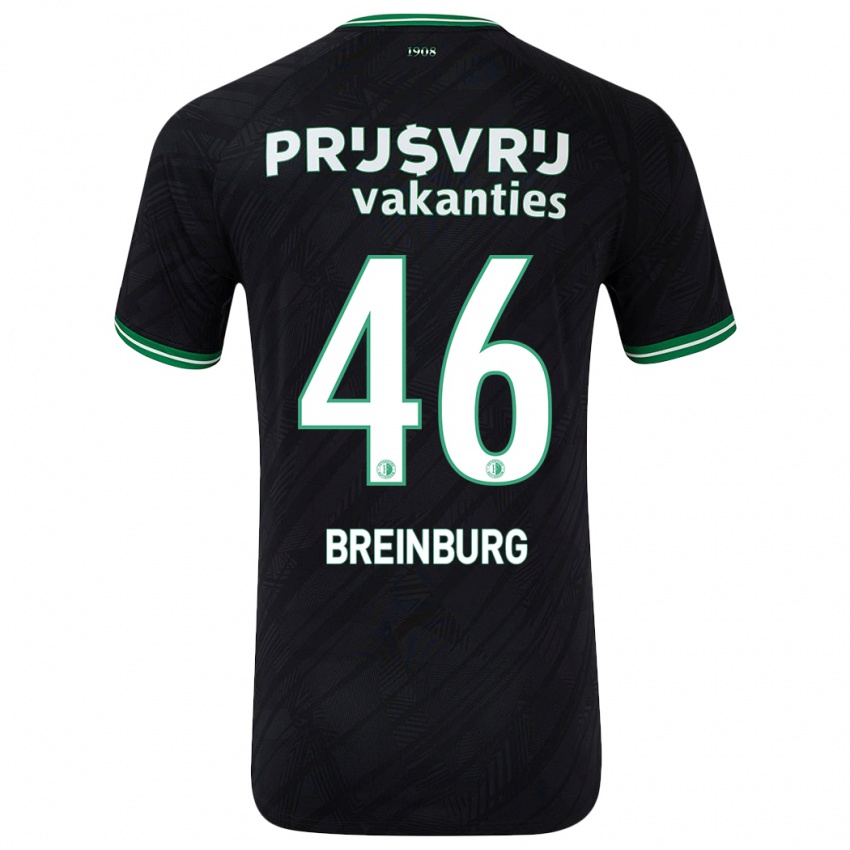 Niño Camiseta Rainey Breinburg #46 Negro Verde 2ª Equipación 2024/25 La Camisa México