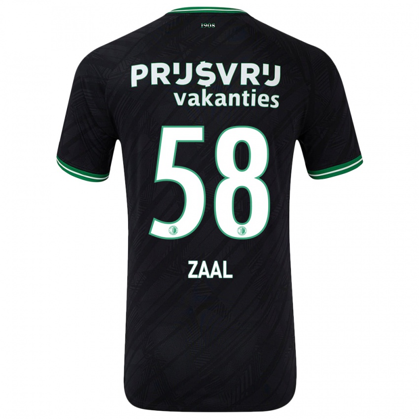 Niño Camiseta Timo Zaal #58 Negro Verde 2ª Equipación 2024/25 La Camisa México