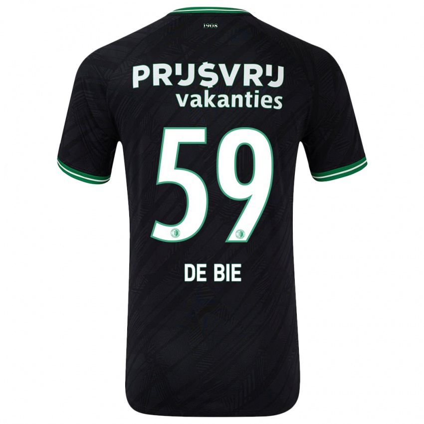 Niño Camiseta Joey De Bie #59 Negro Verde 2ª Equipación 2024/25 La Camisa México