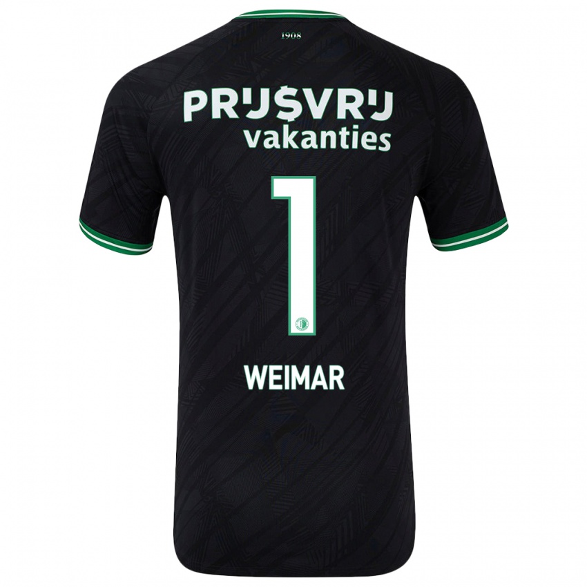 Niño Camiseta Jacintha Weimar #1 Negro Verde 2ª Equipación 2024/25 La Camisa México