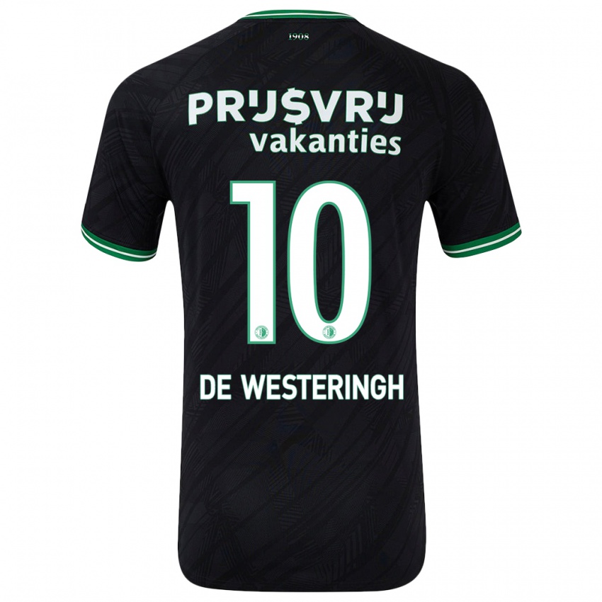 Niño Camiseta Kirsten Van De Westeringh #10 Negro Verde 2ª Equipación 2024/25 La Camisa México