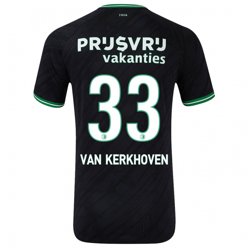 Niño Camiseta Ella Van Kerkhoven #33 Negro Verde 2ª Equipación 2024/25 La Camisa México