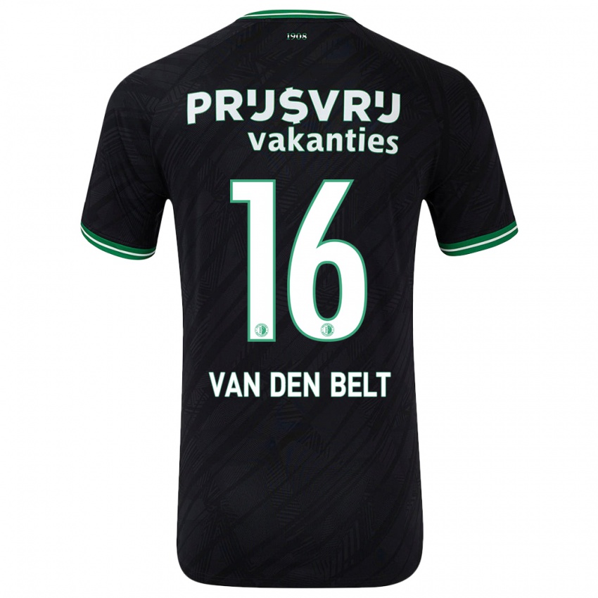 Niño Camiseta Thomas Van Den Belt #16 Negro Verde 2ª Equipación 2024/25 La Camisa México