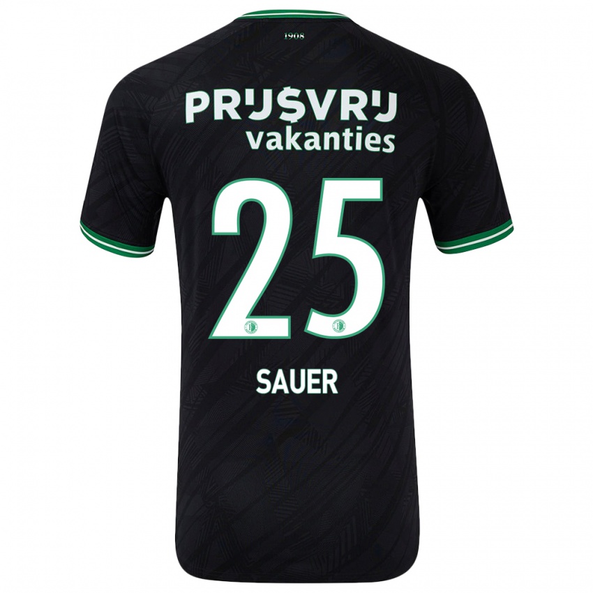 Niño Camiseta Leo Sauer #25 Negro Verde 2ª Equipación 2024/25 La Camisa México