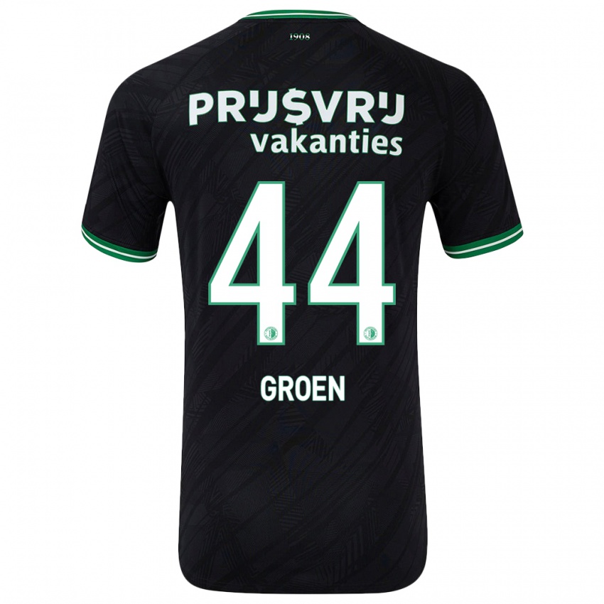 Niño Camiseta Nesto Groen #44 Negro Verde 2ª Equipación 2024/25 La Camisa México