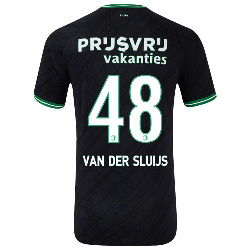 Niño Camiseta Joep Van Der Sluijs #48 Negro Verde 2ª Equipación 2024/25 La Camisa México