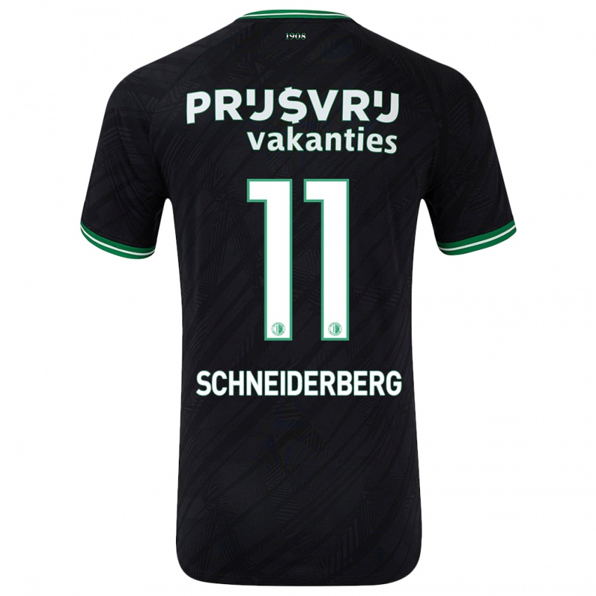 Niño Camiseta July Schneiderberg #11 Negro Verde 2ª Equipación 2024/25 La Camisa México