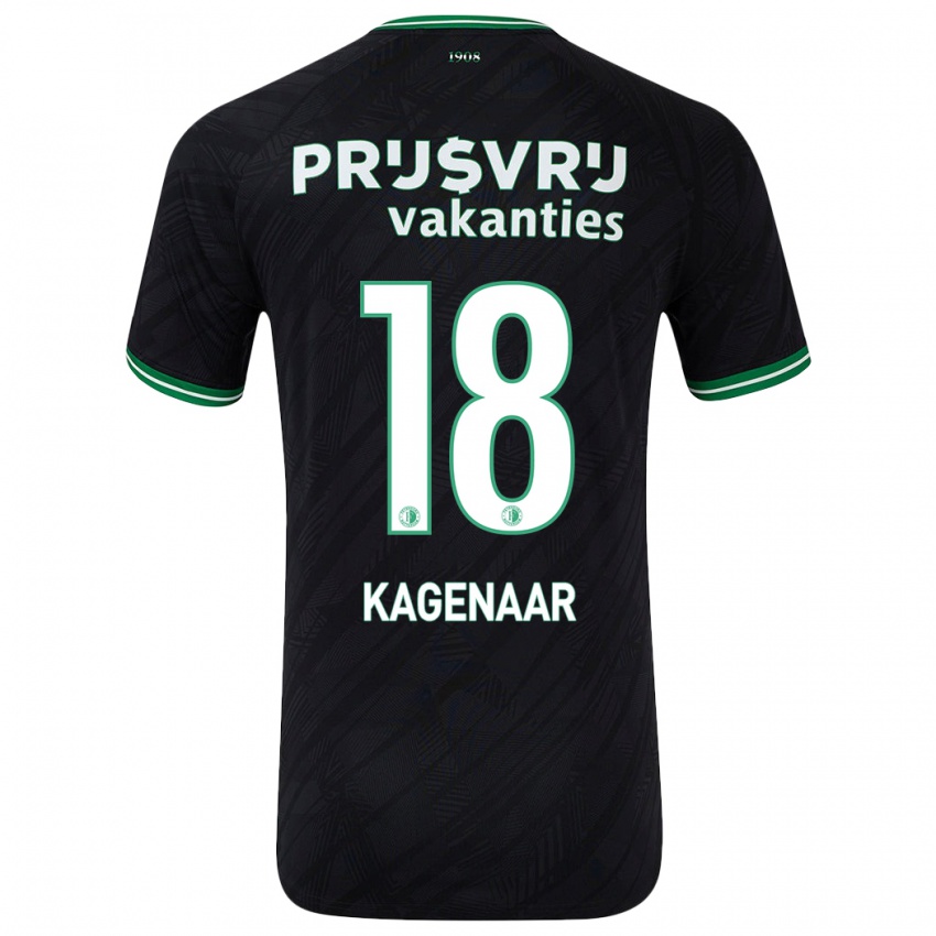 Niño Camiseta Isa Kagenaar #18 Negro Verde 2ª Equipación 2024/25 La Camisa México