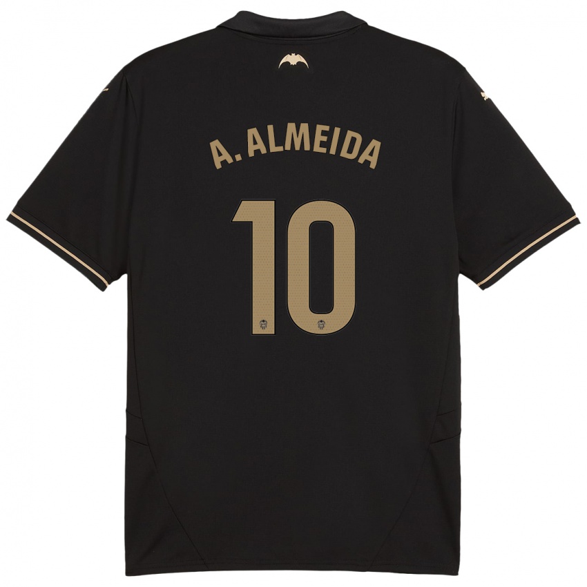 Niño Camiseta André Almeida #10 Negro 2ª Equipación 2024/25 La Camisa México