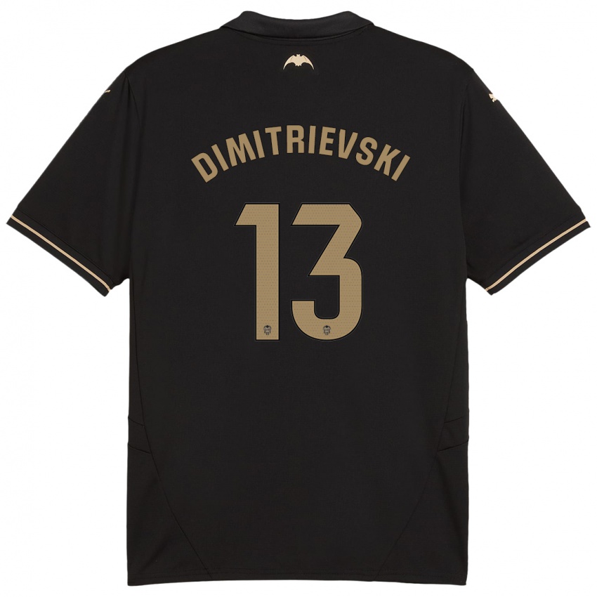 Niño Camiseta Stole Dimitrievski #13 Negro 2ª Equipación 2024/25 La Camisa México