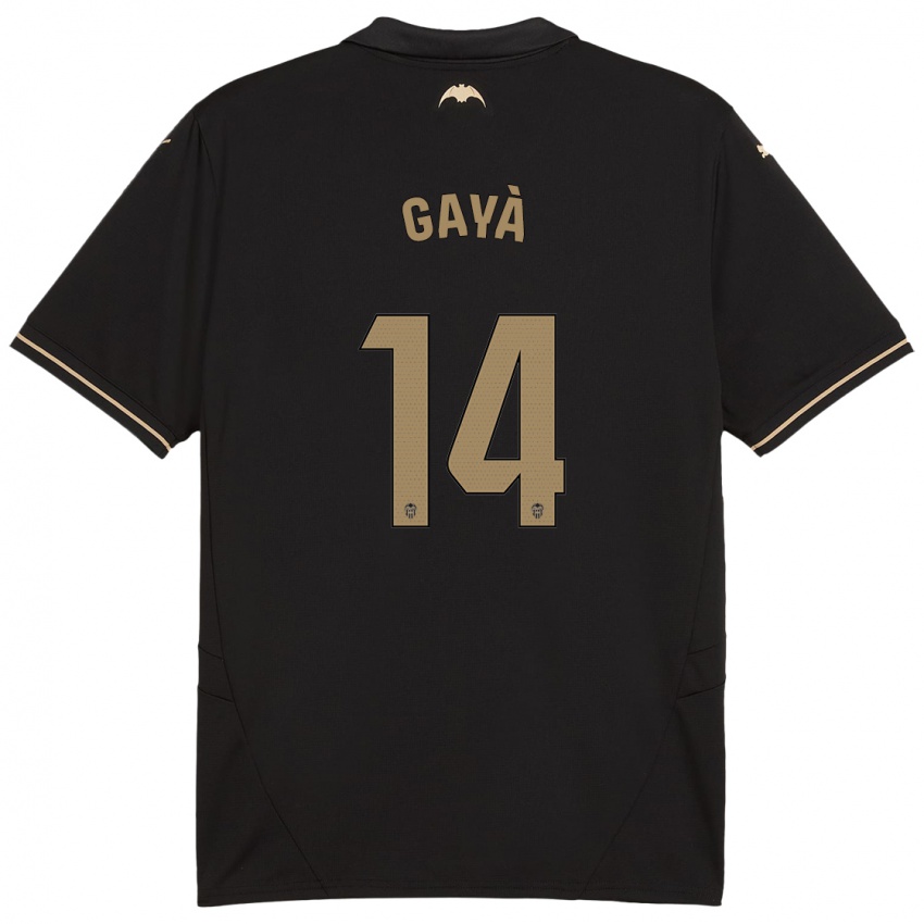 Niño Camiseta Jose Gaya #14 Negro 2ª Equipación 2024/25 La Camisa México