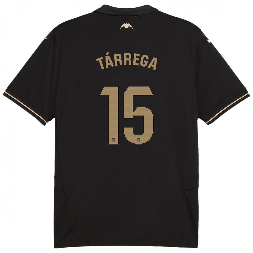 Niño Camiseta César Tárrega #15 Negro 2ª Equipación 2024/25 La Camisa México