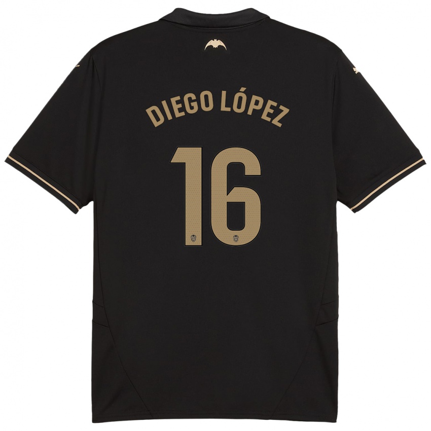 Niño Camiseta Diego Lopez #16 Negro 2ª Equipación 2024/25 La Camisa México