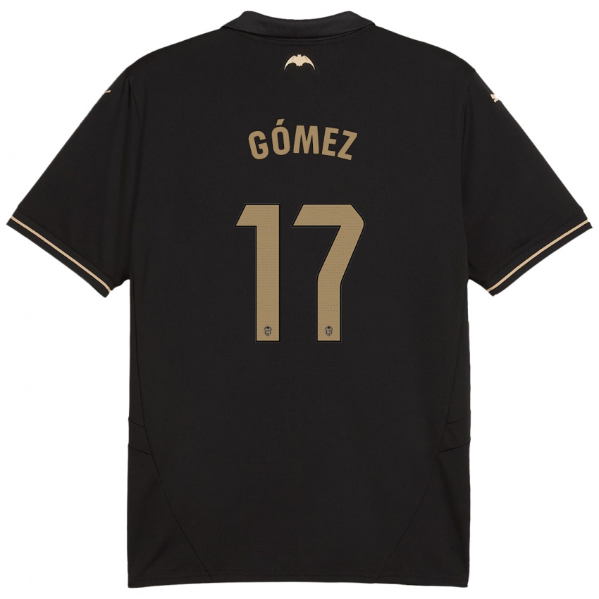 Niño Camiseta Dani Gómez #17 Negro 2ª Equipación 2024/25 La Camisa México