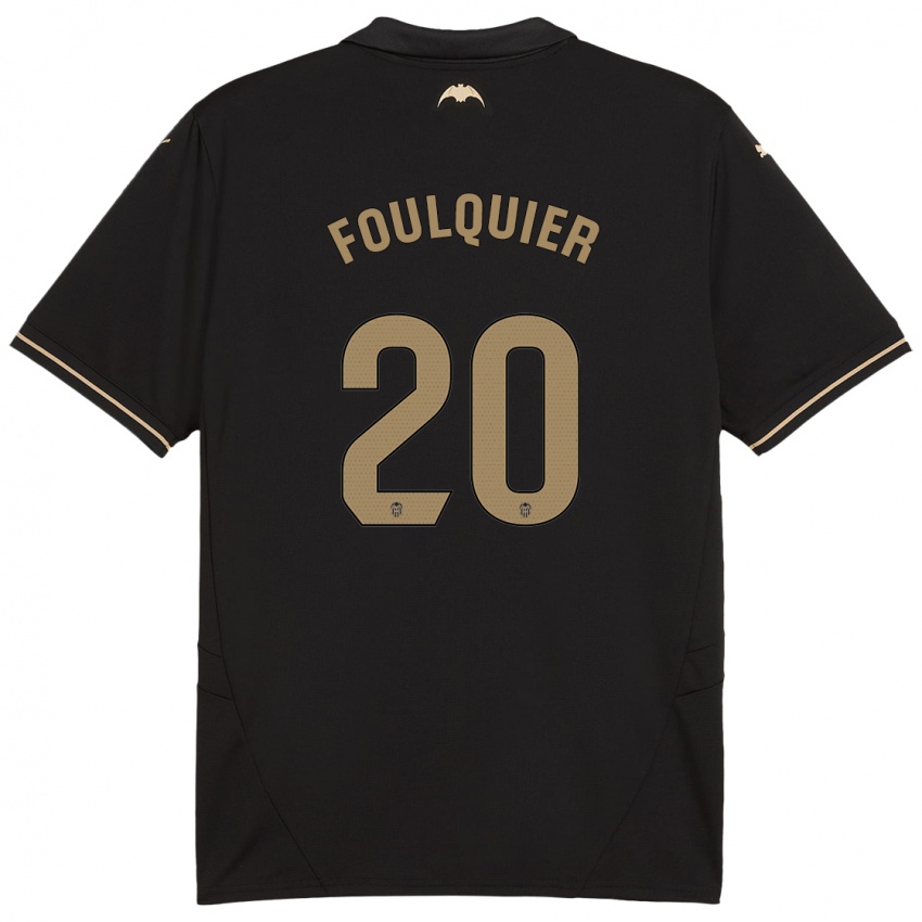 Niño Camiseta Dimitri Foulquier #20 Negro 2ª Equipación 2024/25 La Camisa México