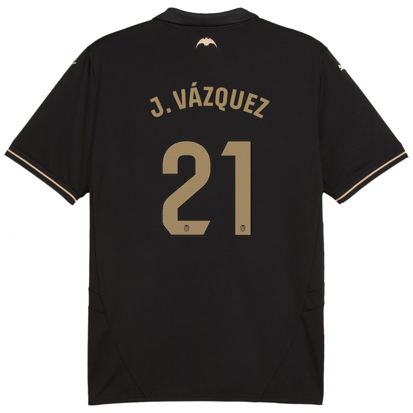 Niño Camiseta Jesús Vázquez #21 Negro 2ª Equipación 2024/25 La Camisa México