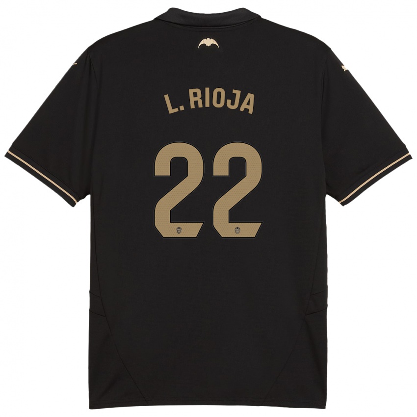 Niño Camiseta Luis Rioja #22 Negro 2ª Equipación 2024/25 La Camisa México