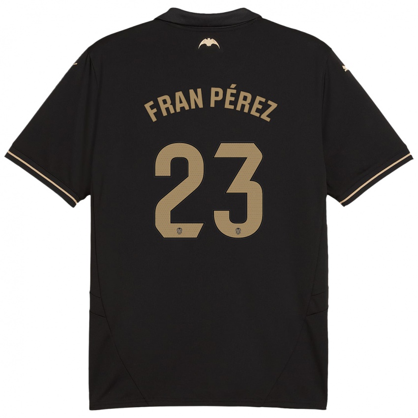 Niño Camiseta Fran Pérez #23 Negro 2ª Equipación 2024/25 La Camisa México