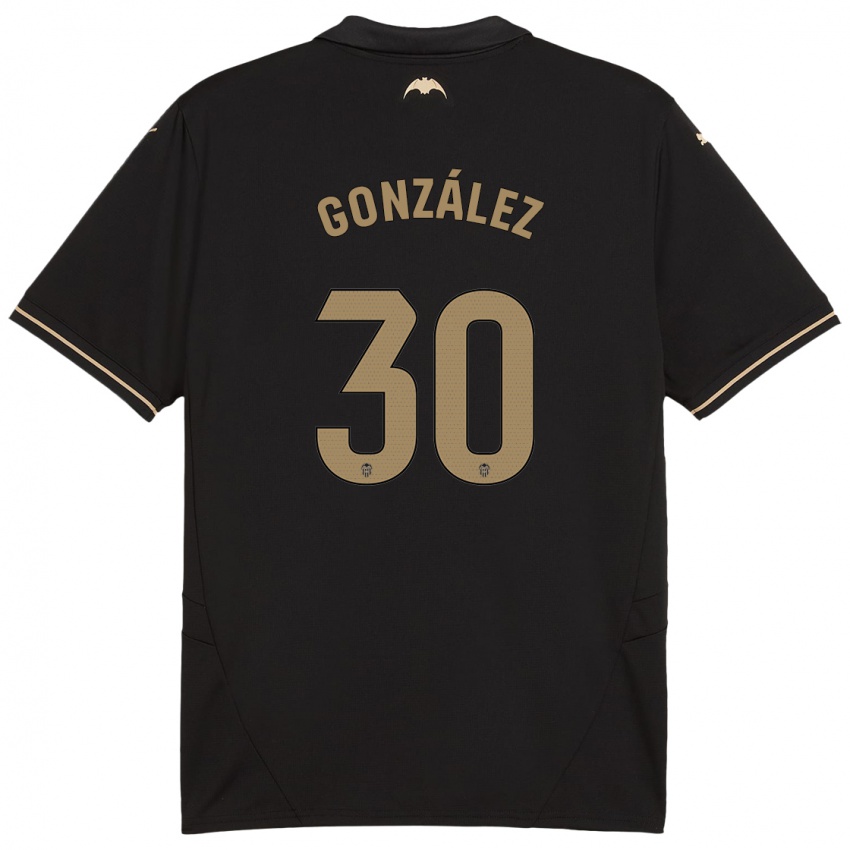 Niño Camiseta Hugo González #30 Negro 2ª Equipación 2024/25 La Camisa México