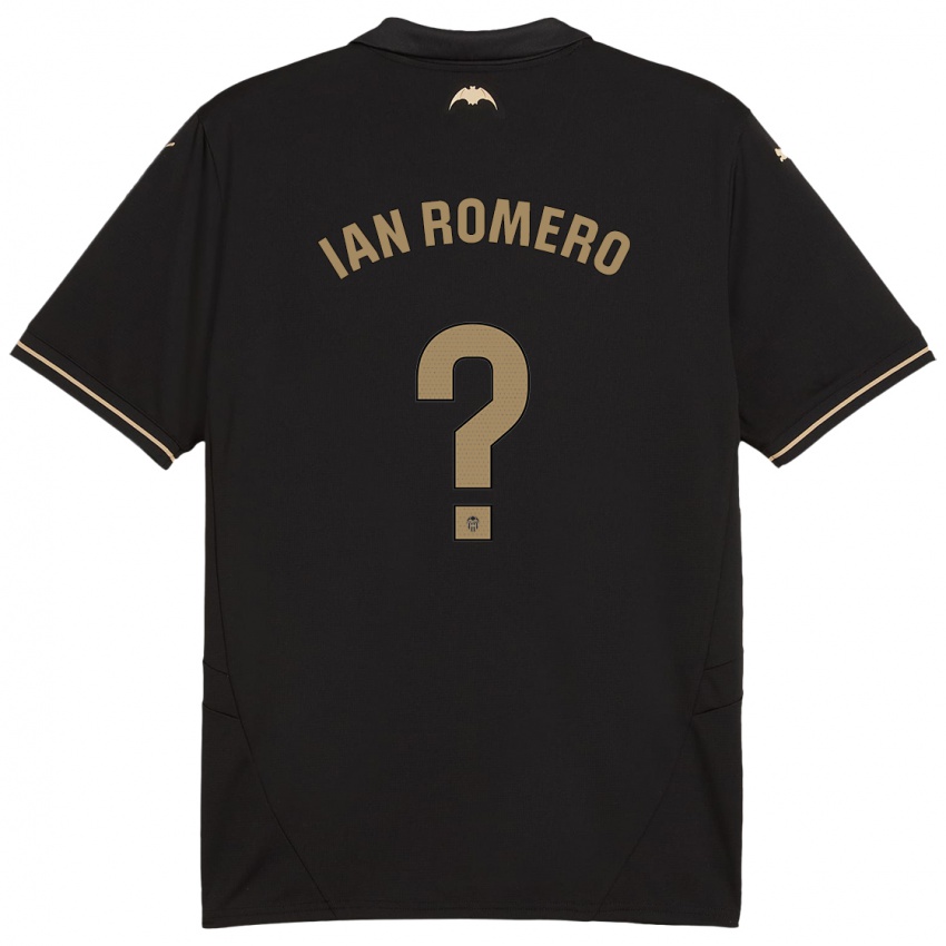 Niño Camiseta Ian Romero #0 Negro 2ª Equipación 2024/25 La Camisa México