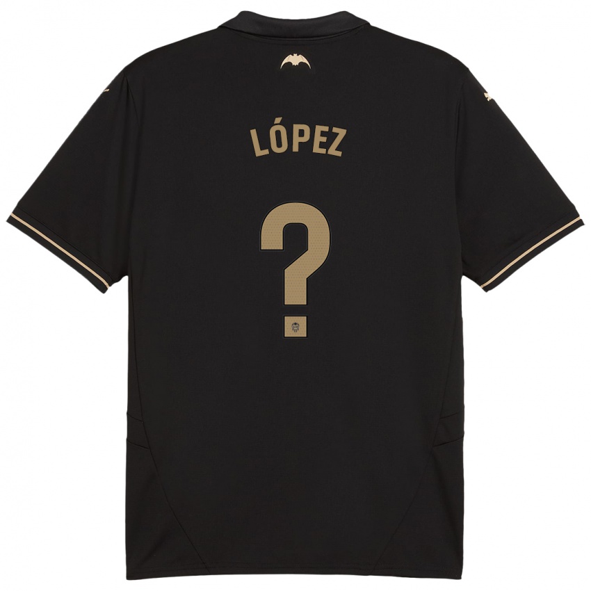 Niño Camiseta Pablo López #0 Negro 2ª Equipación 2024/25 La Camisa México