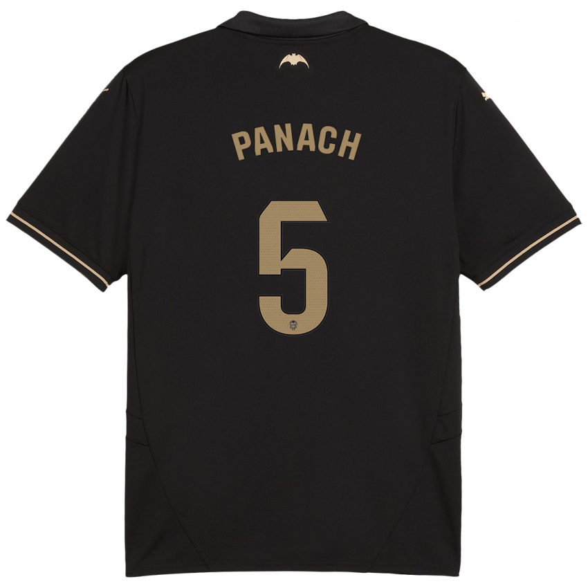 Niño Camiseta Alejandro Panach #5 Negro 2ª Equipación 2024/25 La Camisa México