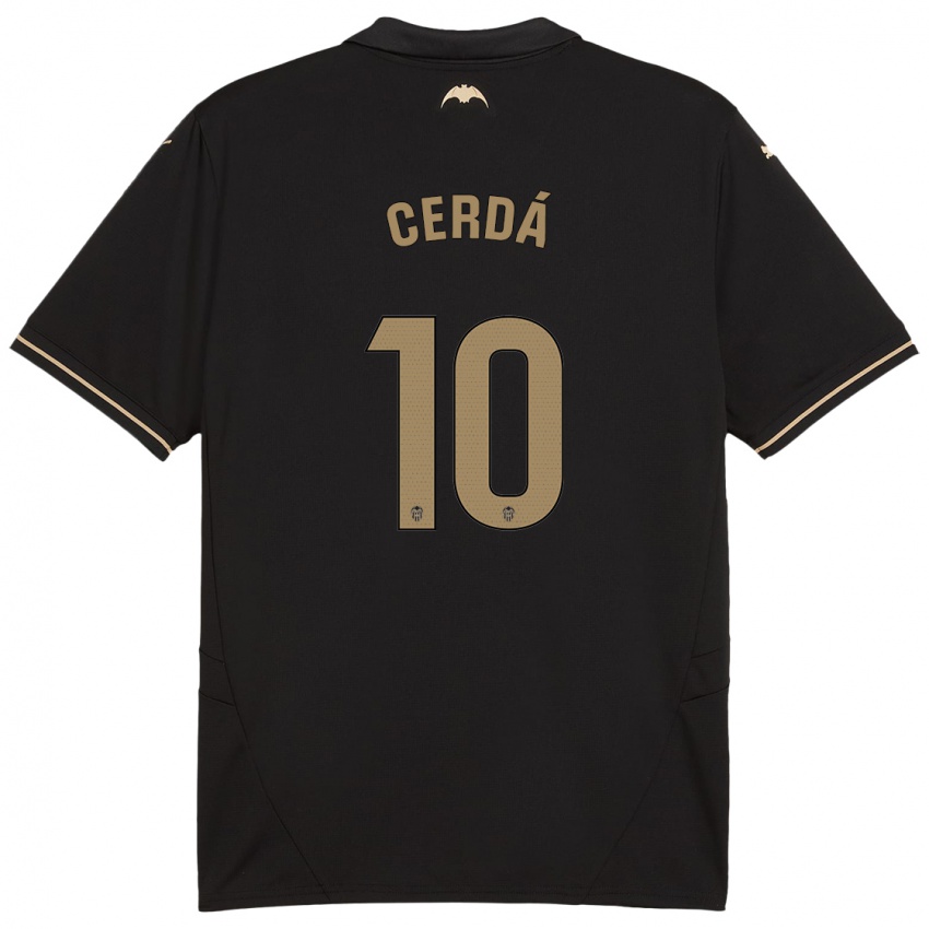 Niño Camiseta Alex Cerdá #10 Negro 2ª Equipación 2024/25 La Camisa México