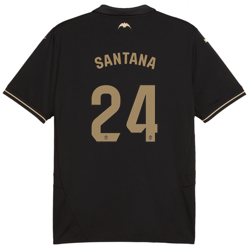 Niño Camiseta Ismael Santana #24 Negro 2ª Equipación 2024/25 La Camisa México