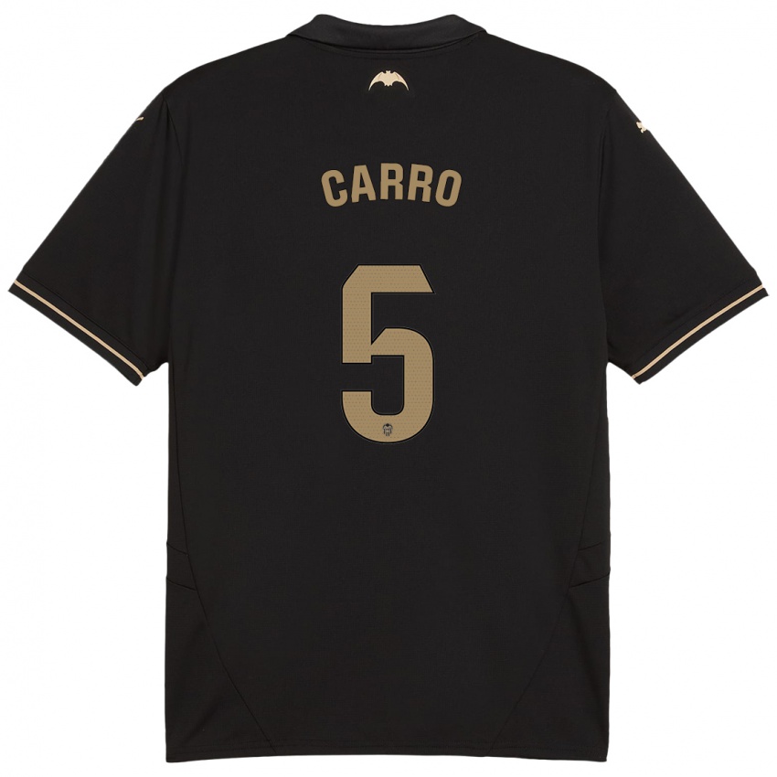 Niño Camiseta Marta Carro #5 Negro 2ª Equipación 2024/25 La Camisa México