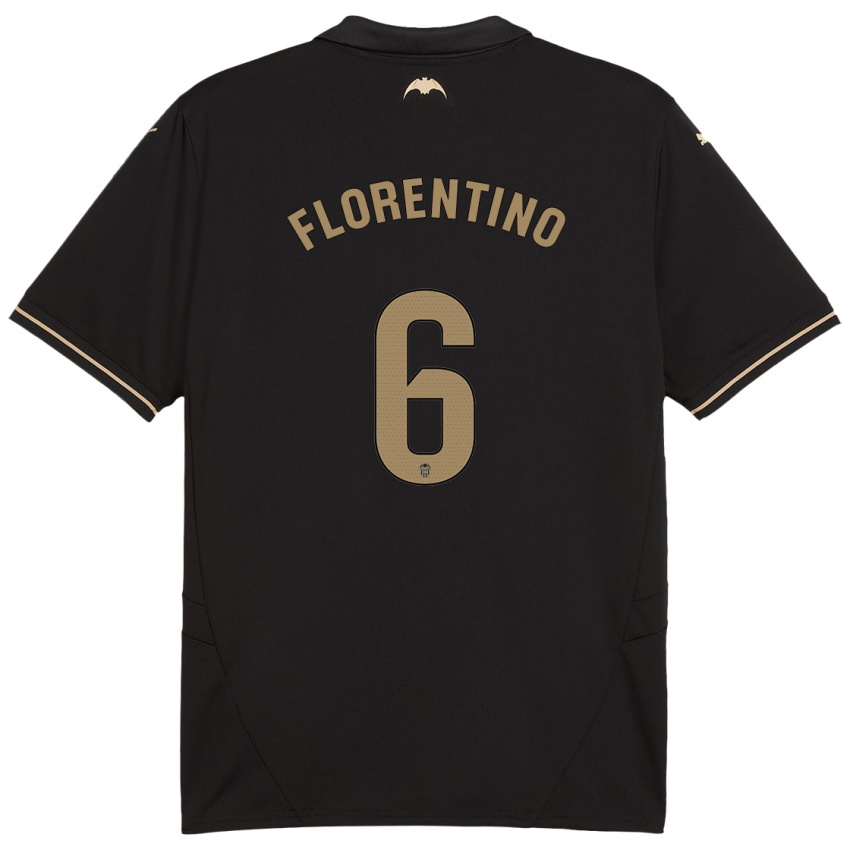 Niño Camiseta Claudia Florentino #6 Negro 2ª Equipación 2024/25 La Camisa México