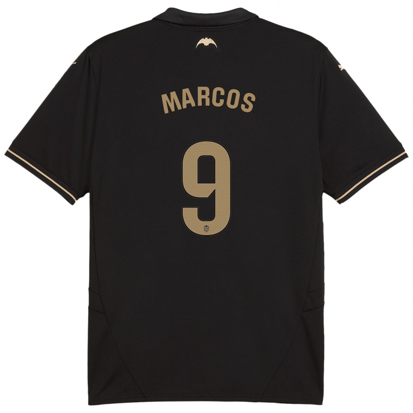 Niño Camiseta Ana Marcos #9 Negro 2ª Equipación 2024/25 La Camisa México