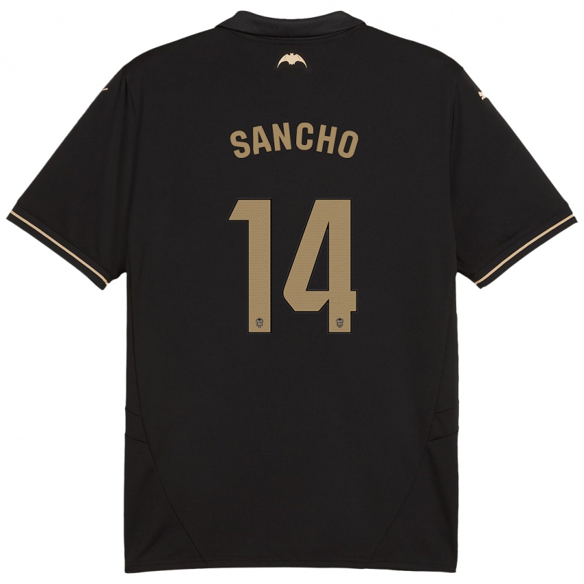 Niño Camiseta Pauleta Sancho #14 Negro 2ª Equipación 2024/25 La Camisa México