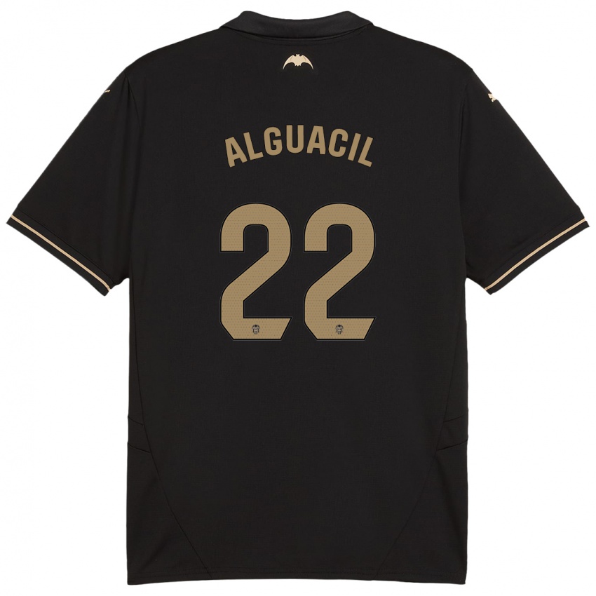 Niño Camiseta Ainhoa Alguacil #22 Negro 2ª Equipación 2024/25 La Camisa México