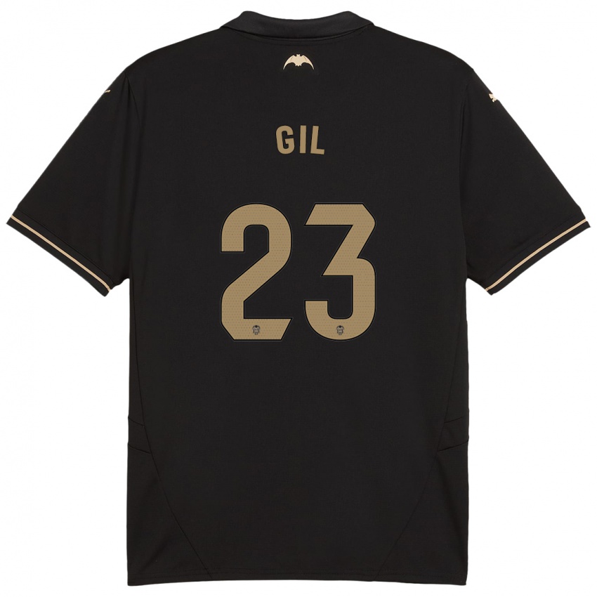 Niño Camiseta Elena Gil #23 Negro 2ª Equipación 2024/25 La Camisa México