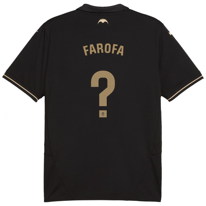 Niño Camiseta Rodrigo Farofa #0 Negro 2ª Equipación 2024/25 La Camisa México