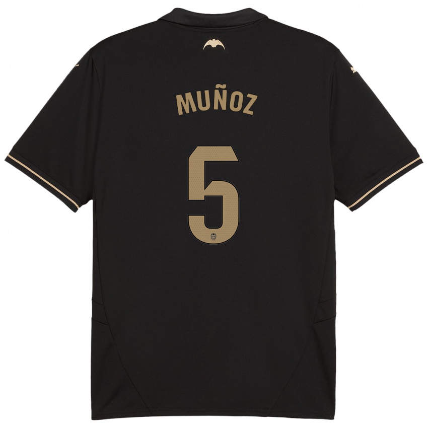 Niño Camiseta Iván Muñoz #5 Negro 2ª Equipación 2024/25 La Camisa México