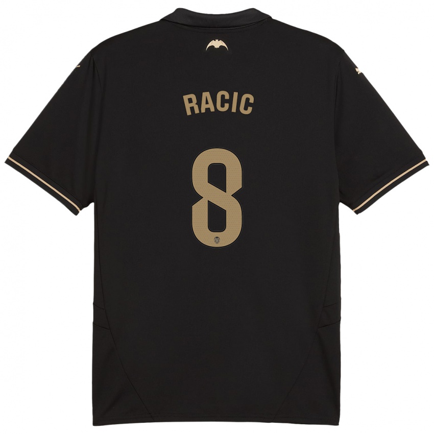 Niño Camiseta Uros Racic #8 Negro 2ª Equipación 2024/25 La Camisa México