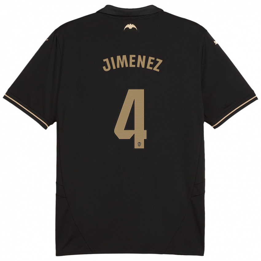 Niño Camiseta Maria Jimenez #4 Negro 2ª Equipación 2024/25 La Camisa México