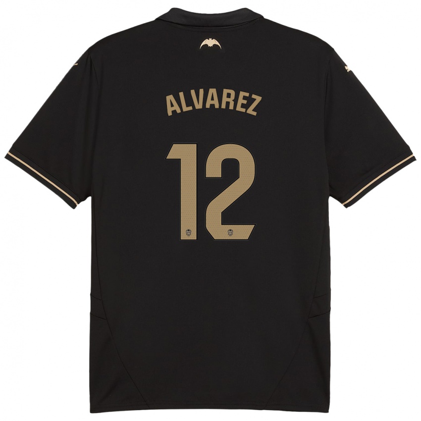 Niño Camiseta Sofia Alvarez #12 Negro 2ª Equipación 2024/25 La Camisa México