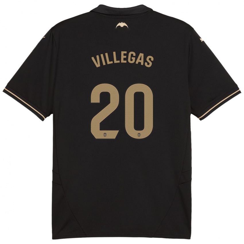 Niño Camiseta Noelia Villegas #20 Negro 2ª Equipación 2024/25 La Camisa México