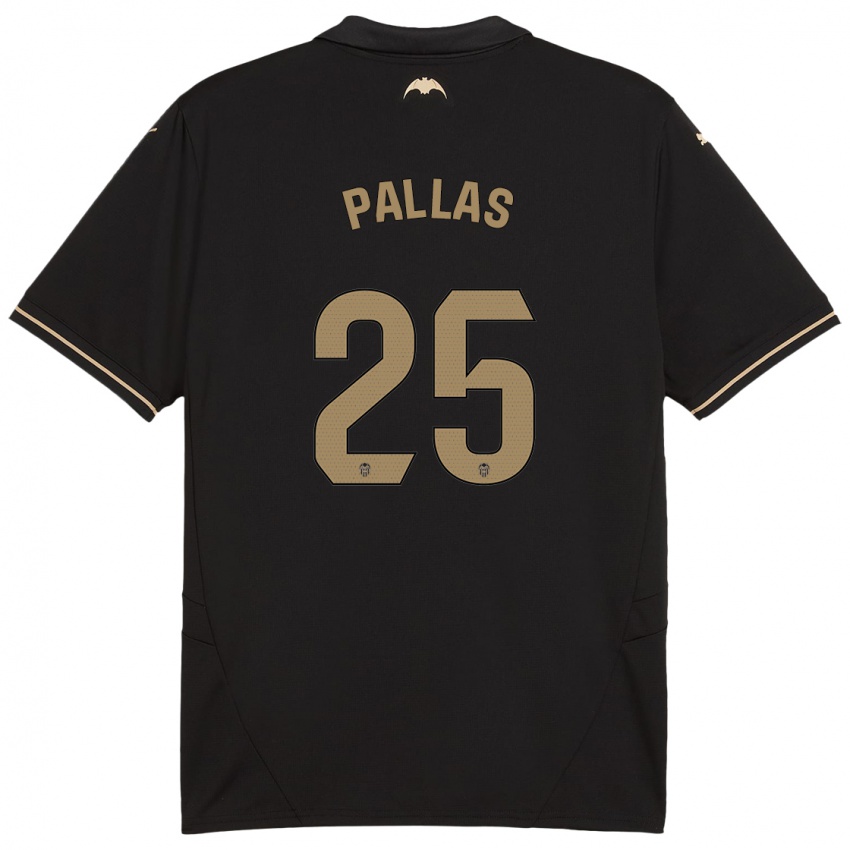 Niño Camiseta Nerea Pallas #25 Negro 2ª Equipación 2024/25 La Camisa México