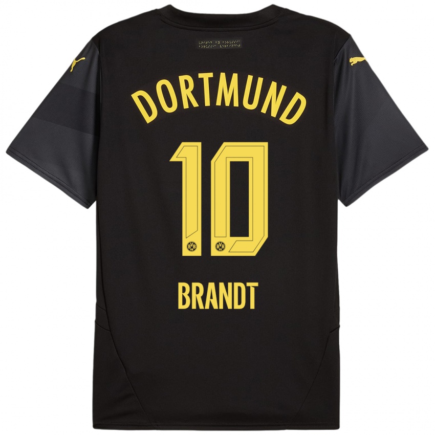 Niño Camiseta Julian Brandt #10 Negro Amarillo 2ª Equipación 2024/25 La Camisa México