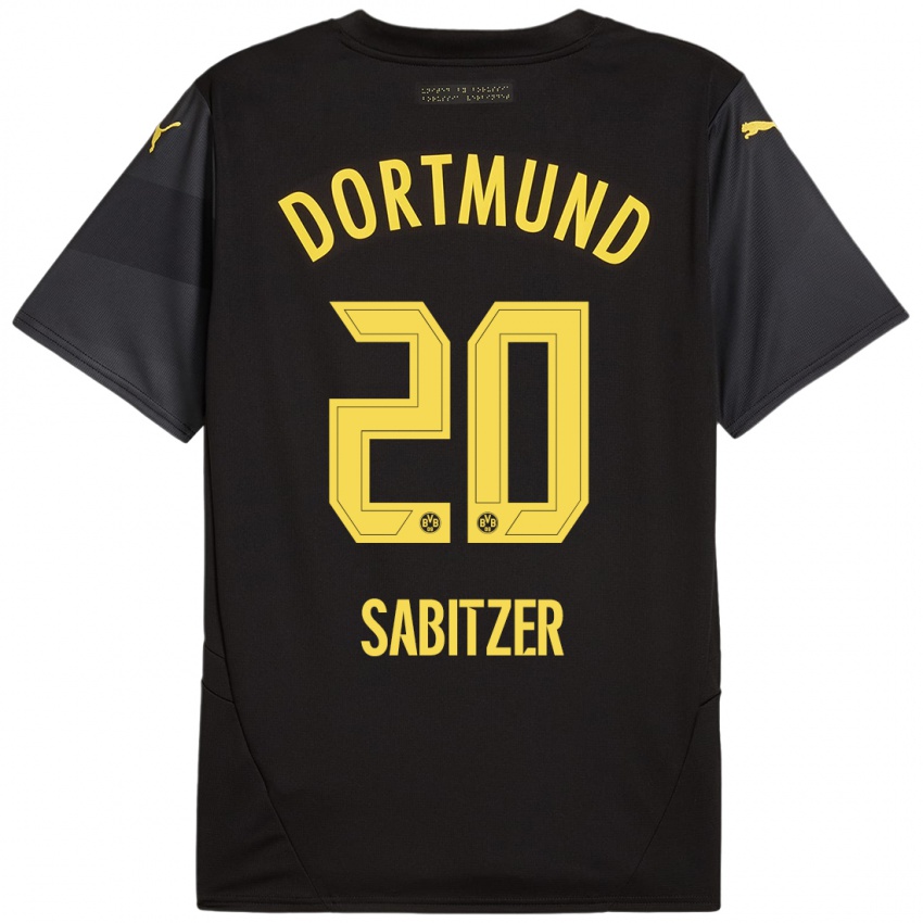 Niño Camiseta Marcel Sabitzer #20 Negro Amarillo 2ª Equipación 2024/25 La Camisa México